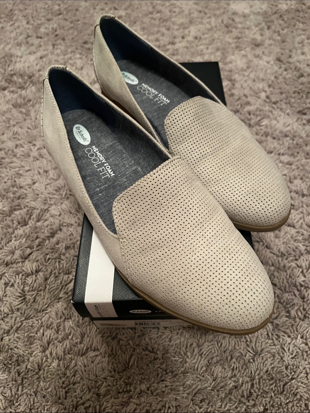 Dr. Scholl's Women’s Light Beige Perforated Slip-On Loafers